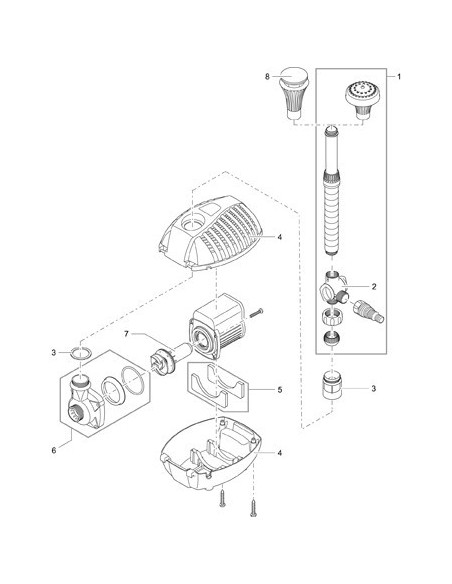 Deuxième sortie se réglant séparemment permet d'alimenter une gargouille