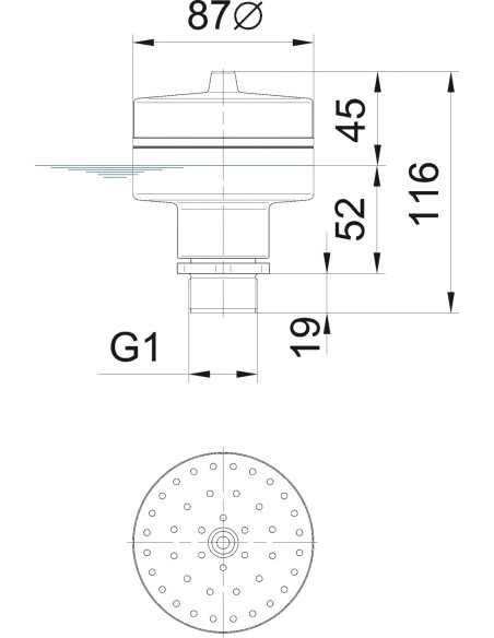  Volcan 43-3 Argent Oase posé dans un bassin