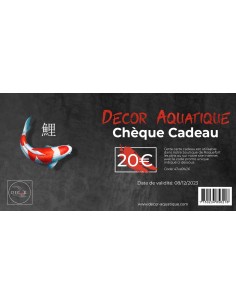 Chèque Cadeau 20€ matériel de bassin - Décor Aquatique