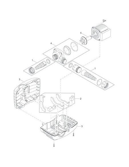 Schéma pompe en combinaison avec filtre gravitaire