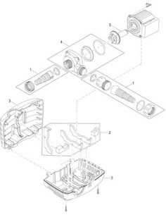 Schéma pompe en combinaison avec filtre gravitaire