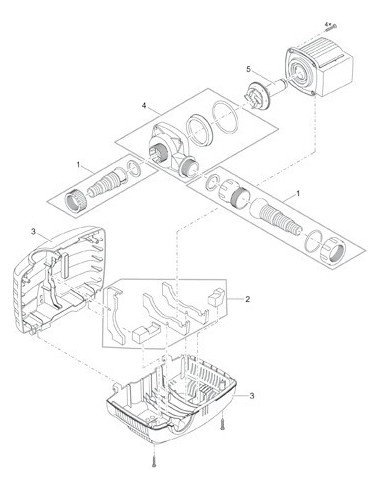Schéma pompe en combinaison avec filtre gravitaire