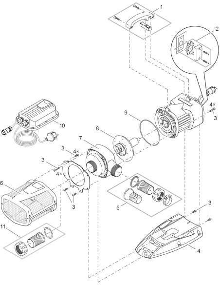 Aquarius Eco Expert 20000/12V - FICHE PIECES DETACHEES